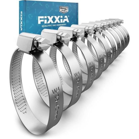 Colliers De Serrage Acier Inoxydable - Lot De 10, Réglables 26-79 Mm, Pour Tuyaux, Plomberie, Auto