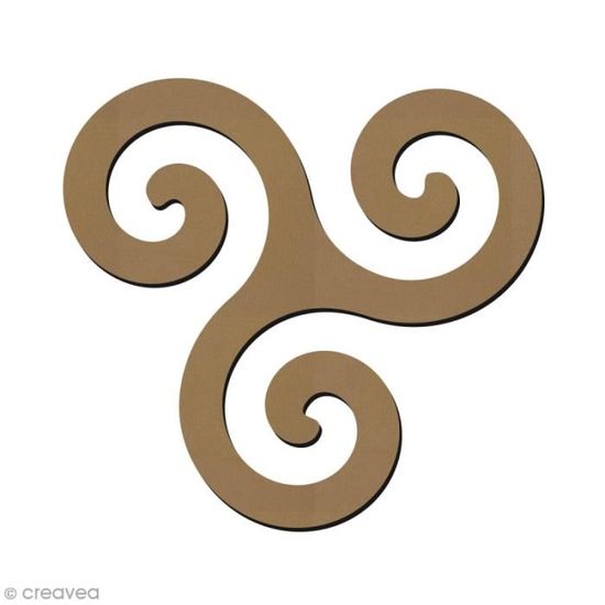 Badge Broche Triskèle Bretagne (Breizh BZH) En Bois Fait Main - Symbole Celtique - Neuf Avec étiquettes - Accessoire Patriotique Ou Mode