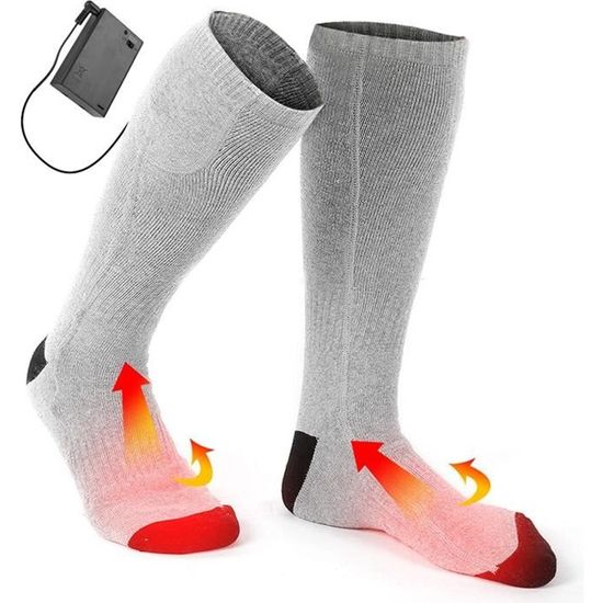 Chaussettes Chauffantes Rechargeables 4000 MAh - 3 Niveaux (40°C-50°C), Pour Randonnée, Ski, Camping - 8
