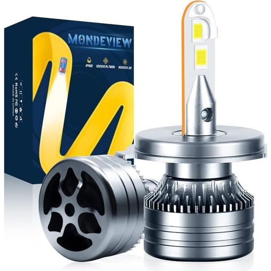 EAGLEVISION H4 LED 60W 6000LM Ampoule H4 Homologuées 6000K Blanc Pure EAGLEVISION H4 LED 60W 6000LM Ampoule H4 Homologuées 6000K Blanc Pure