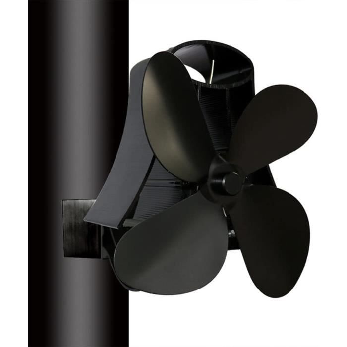 Ventilateur de poêle, ventilateur de brûleur à bûches magnétique, 4 lames  ventilateur de poêle à bois eco et efficace ventila[485] - Cdiscount  Bricolage