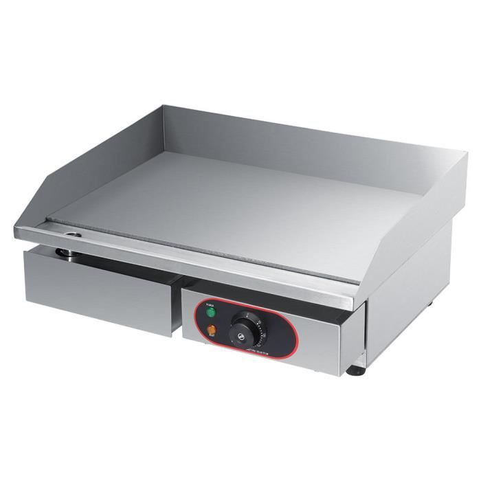 3000W Electrique Barbecue Plancha Chauffante Griddle Plaque Gril inox Comptoir