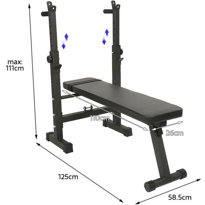 SOARROC Banc de Musculation Pliable Multifonction Sit-up Fitness Musculation Bras Gym Domicile Bureau