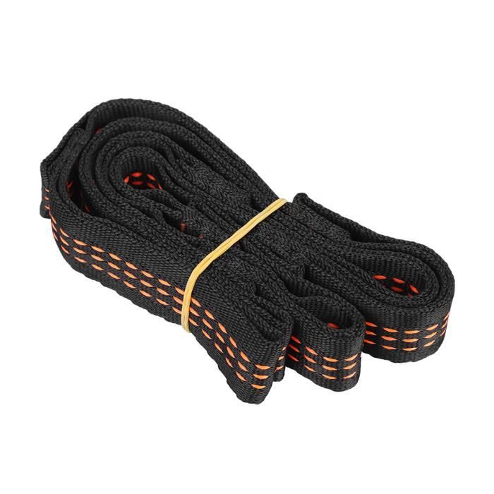 Sangle de ceinture de corde d'extension pour hamac Yoga aérien Camping en plein air 1,1 m 7 boucles (orange)