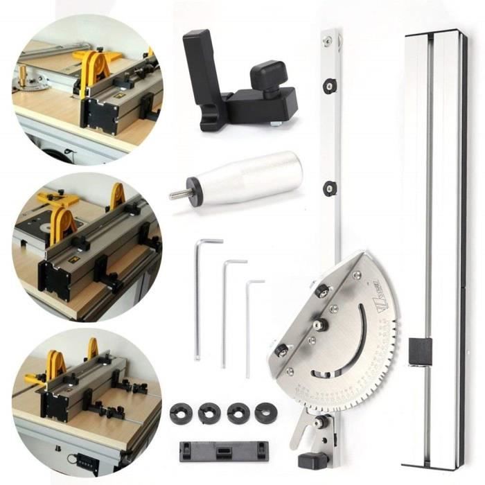 Guide à Onglet Outils de Bricolage à Onglets Jauge pour Scie Outil de Travail du Bois et Bricolage Réglable 450 mm