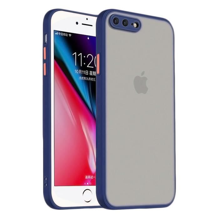 Coque Pour iPhone SE 2020 Hybride Luxe Antichoc Bleu