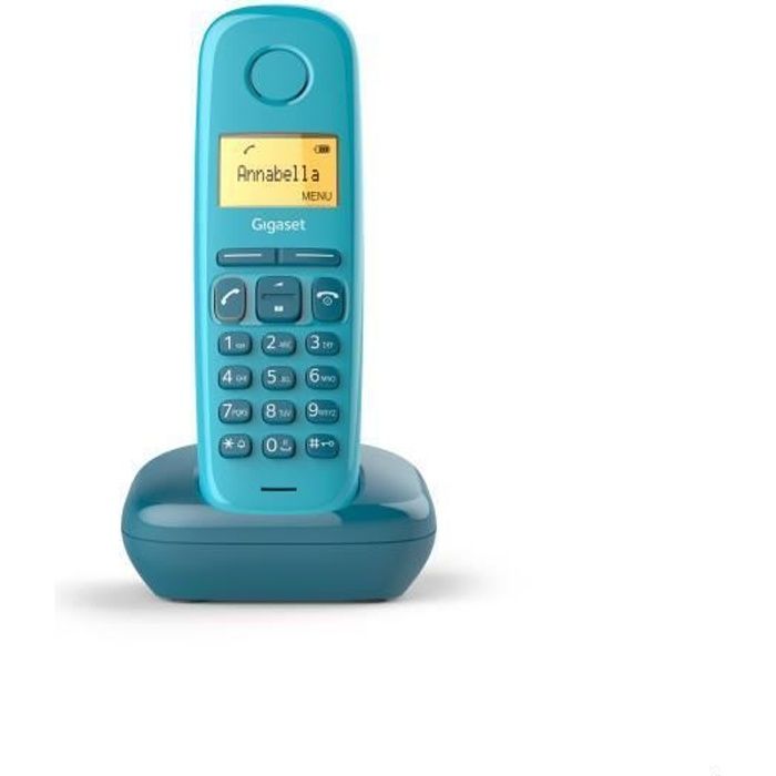 TÉLÉPHONE, Téléphones, Téléphone sans fil, Gigaset A170 Blue Spécifications Sans fil Oui Réponse téléphonique Non Capacité