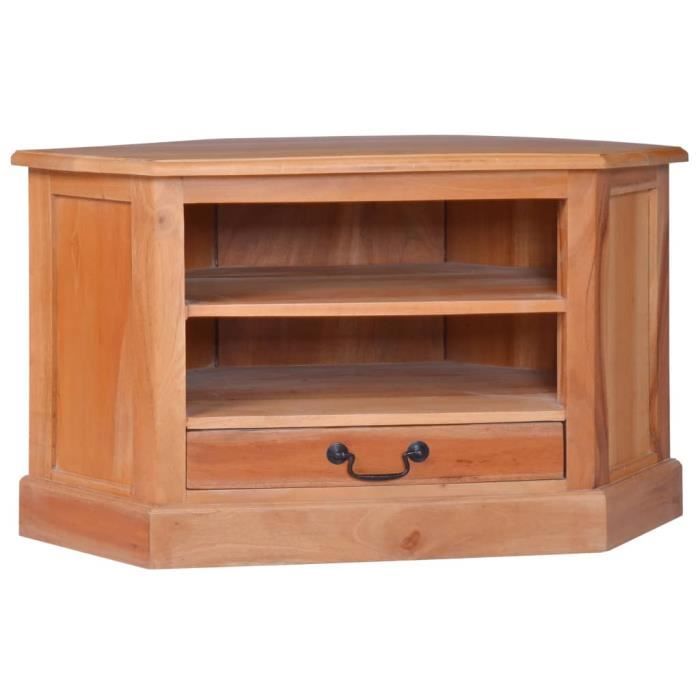 MEUBLE TV - MEUBLE HI-FI Table television - Banc TV 80 x 40 x 45 cm Meuble de salon d'angle- moderne Bois d'acajou massif