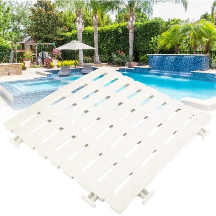 Tapis antiderapant 4 pieces Tapis de Sol Piscine PVC Tapis antiderapant pour piscines privees, piscines publiques et gymnases Sc,124