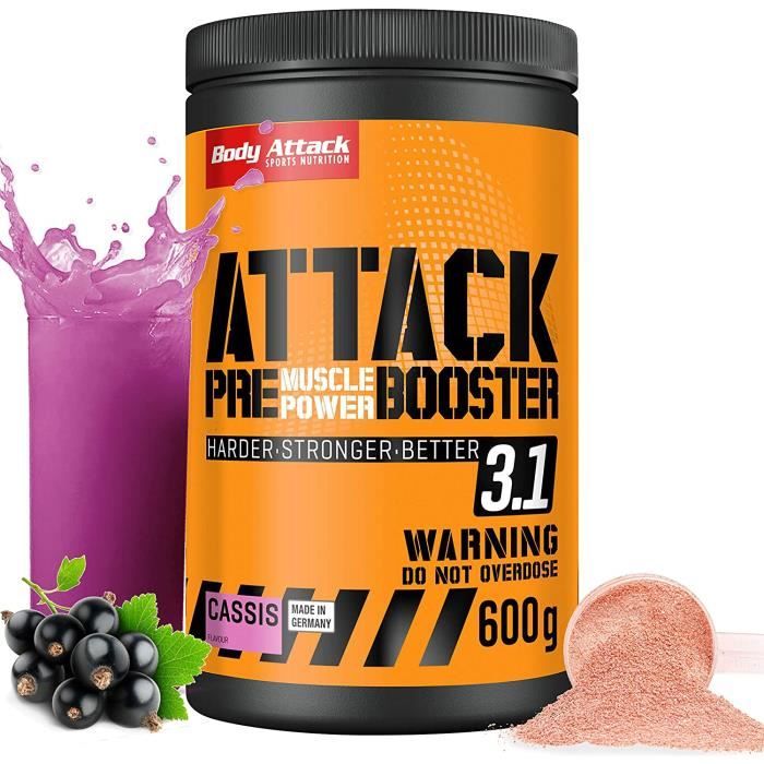 Body Attack PRE ATTACK 3.1 Pre workout booster Extreme avec de la créatine et de la bêta alanine Booster de préentraînement p 6