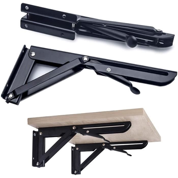Console Équerre Support D’Angle À Suspendre Support Mural De Table Pliante en Acier Inoxydable Mural Pliable Équerre
