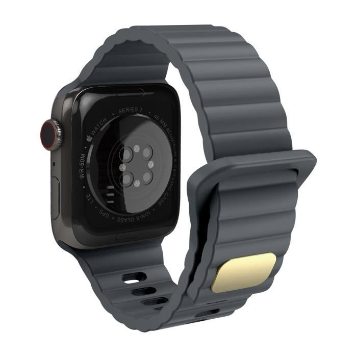 Bracelet pour Apple 49mm / 45mm / 44mm / 42mm Silicone Souple et Doux gris