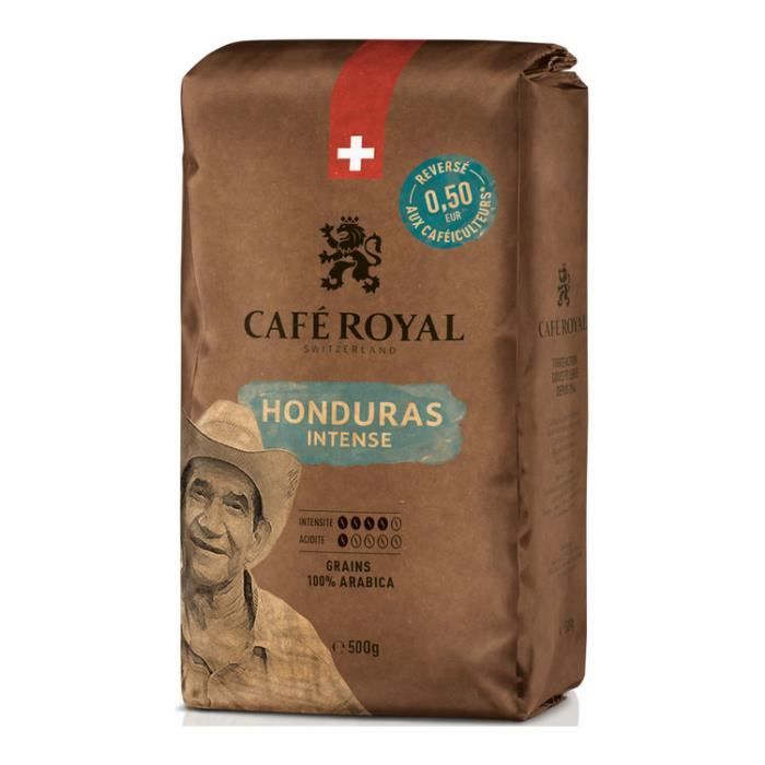 LOT DE 3 - CAFE ROYAL Honduras Intense Café en grain - 500g