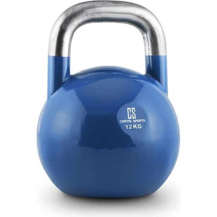 CAPITAL SPORTS Compket - Kettlebell aux normes olympiques pour exercices de musculation : soulever, lancer, balancer - 12kg
