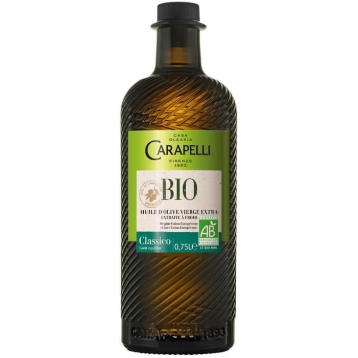 CARAPELLI - Huile D'Olive V.E. Bio 75Cl - Lot De 3