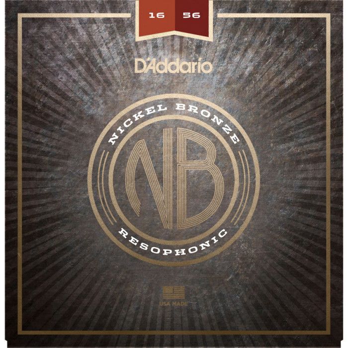 D'Addario NB1656 nickel bronze, Resophonic, 16-56 - jeu guitare acoustique résonateur