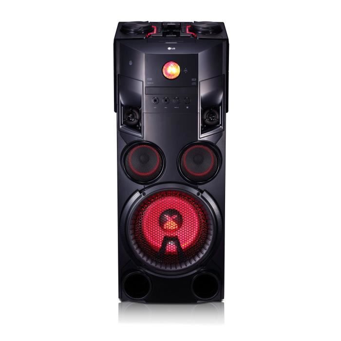 LG OM7560 Système Audio High Power - 1000W - Bluetooth - Lecteur CD - Radio FM RDS - Port USB - Entrée audio - Effets lumineux