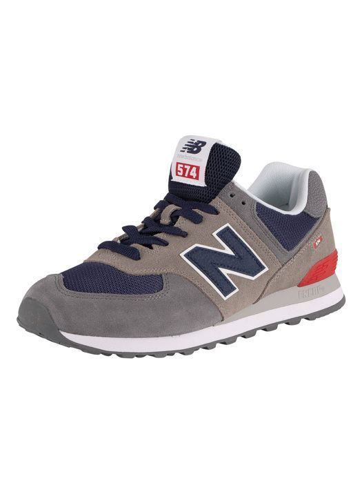 NEW BALANCE Baskets ML574EAD Gris et Bleu Marine Homme