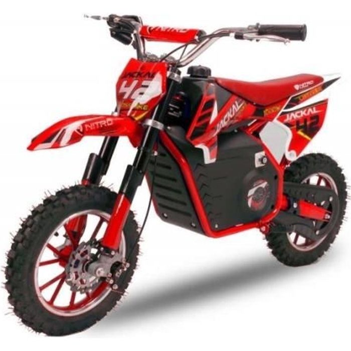 Mini Moto électrique 1000W JACKAL - ROUGE Dirt bike Pit Mini Moto