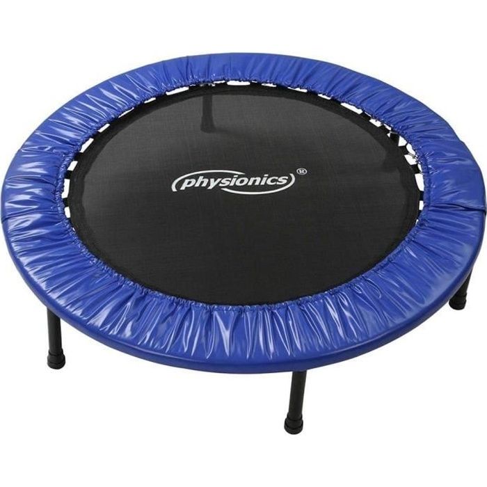 Physionics® Mini Trampoline de Fitness - Diamètre Ø 91cm, Pieds Antidérapants, Usage Intérieur/Extérieur - Trampoline de Gymnastique