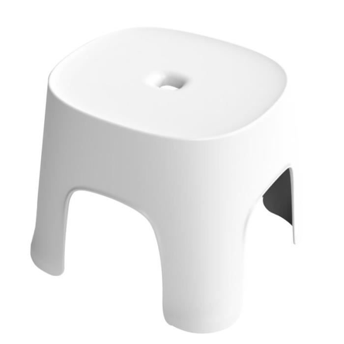 1 PC multi-usage tabouret en anti-dérapant bas chaussures portant salle de bain petit pour la maison (blanc) TABOURET