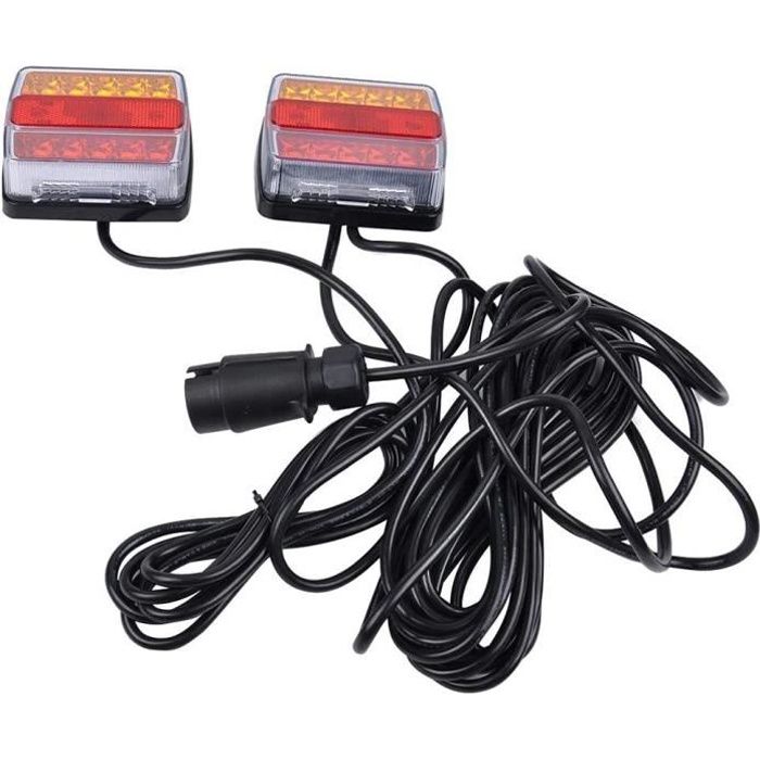 Kit d'Eclairage de Remorque Submersible LED 12V, 2 PCS Éclairage Remorque Gauche et Droite pour Camion, Remorque etc