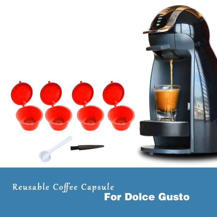 4 pièces rechargeables Dolce Gusto café Capsule Nescafe Dolce Gusto réutilisable Capsule Dolce Gusto Capsules avec QK60940372