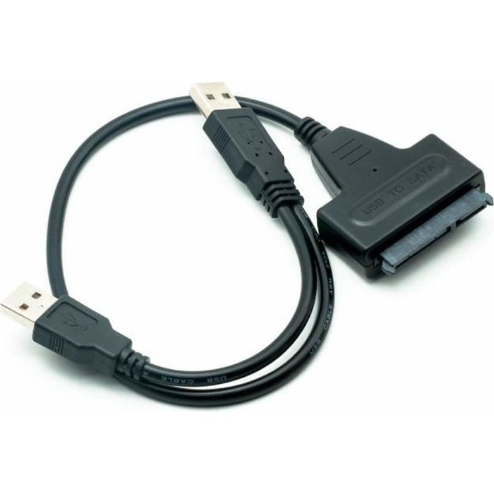 USB 2.0 vers SATA Serial ATA 22P Adaptateur câble 2,5 'HDD SSD Laptop Hard Drive HDD disque dur