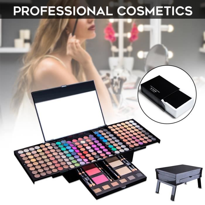 194 couleurs Palette de fards à paupières avec 6 outils de maquillage de luxe en poudre à sourcils