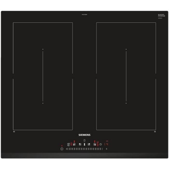 Siemens - plaque de cuisson induction 60cm 4 feux 7400w noir - ed631fqb5e