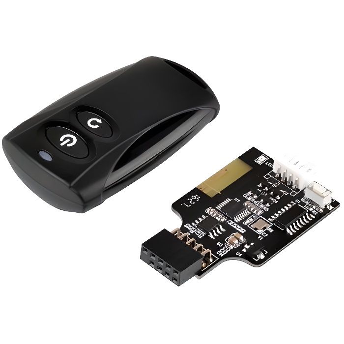 SilverStone SST-ES02-USB - Télecommande sans-fil 2.4G pour allumer/redémarrer l'ordinateur, USB 2.0 9-Pin