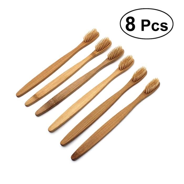 Brosse à dents écologique en bois naturel ECO avec des poils souples