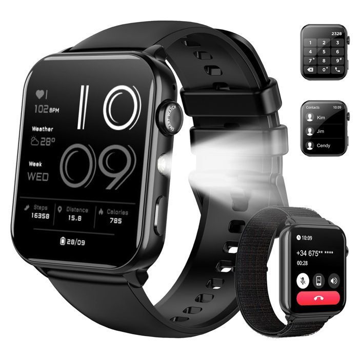 Blackview R30max Montre Connectée Femme Homme Ado Appel Bluetooth Assistant Vocal Fonction Féminine Sommeil SpO2 Smartwatch - vue 2