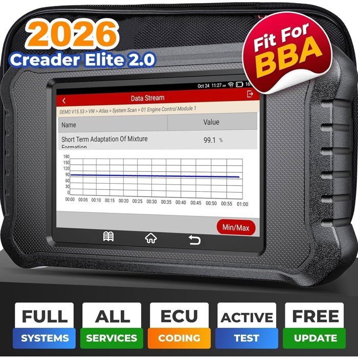 LAUNCH X431 Creader Elite 2.0 Valise de Diagnostic OBD2 Scanner pour Benz/BMW/Audi Series Outil de Diagnostic Codage ECU en