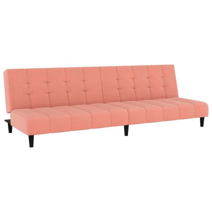 BEAU Canapé-lit à 2 places rose velours SS0000257149