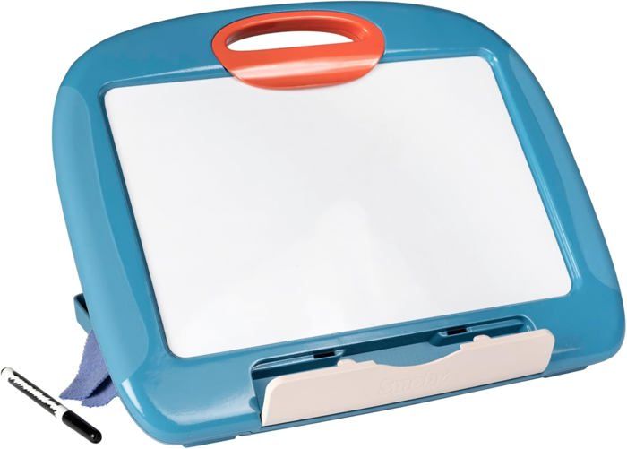 Smoby Ardoise Modulo Magnétique Effaçable – Tableau Pratique Avec Compartiment De Rangement – 4 Coloriages, Feutre, Chiffon – Dès 3 Ans – Made In France