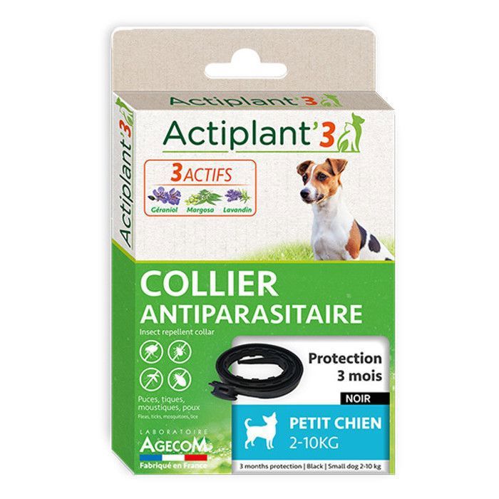 Meilleurs prix pour Actiplant TRI ACTIF Petit Chien Anti Puces Tiques Poux Oeuf 2 - 10 kg Collier