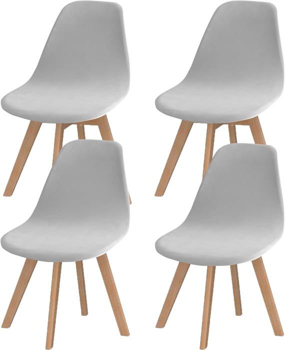4Pcs Velours Housses de Chaise de Salle à Manger Scandinaves