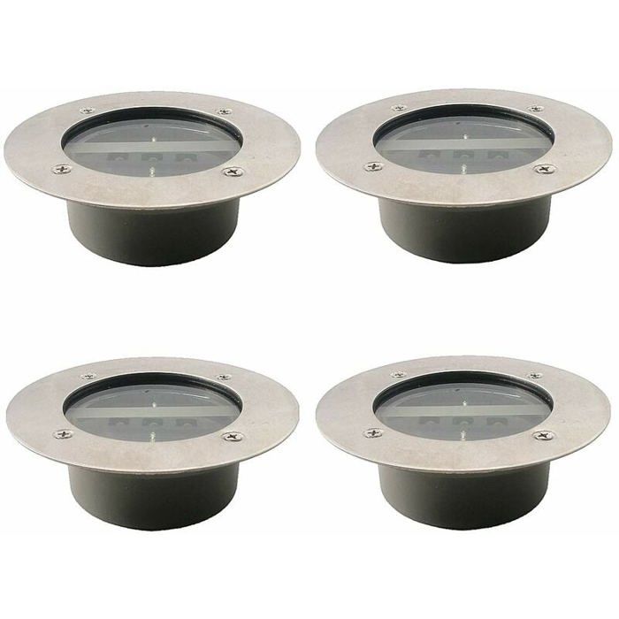Projecteurs solaires à 3 LED étanches IP65 pour pelouse de jardin blanc froid Lot de