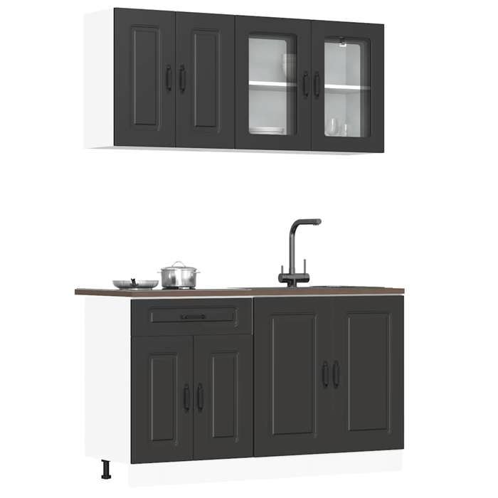 vidaXL Ensemble darmoires de cuisine 4 pcs Kalmar bois dingénierie ensemble darmoires étagère de rangement placard 3314852