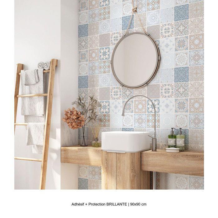 Panneau mural pour salle de bain - Motif arc bohème jaune 250 x 60 cm | Leroy Merlin Panneau mural pour salle de bain - Motif arc bohème jaune 250 x 60 cm | Leroy Merlin