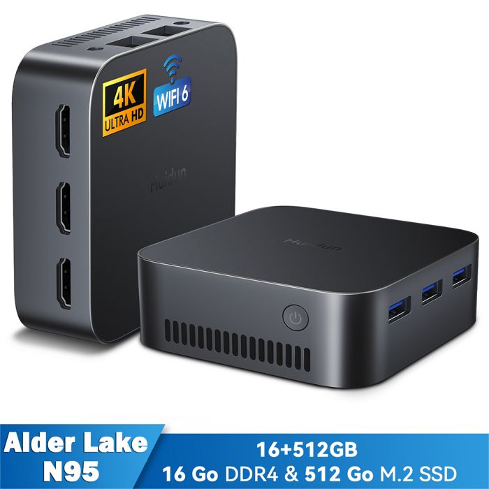 NIPOGI - Mini PC - Windows 11 Pro - Intel Celeron N5105 - 16