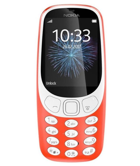 Nokia 3310 - Téléphone portable débloqué GSM (Ecran 24 pouces ROM 32Go Double SIM Appareil photo 2MP) Rouge