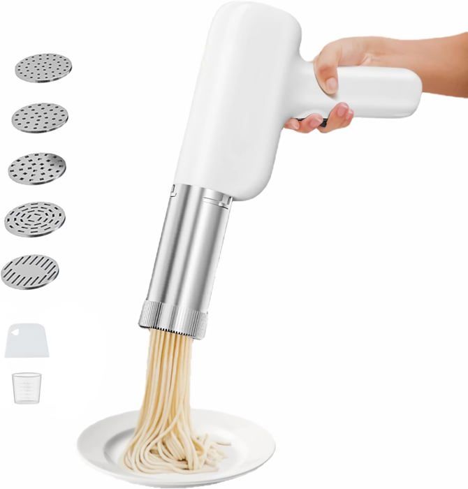 Machine à pâtes électrique avec 9 embouts, machine à pâtes entièrement automatique Noodle Maker Machine à pâtes électrique avec 9 embouts, machine à pâtes entièrement automatique Noodle Maker