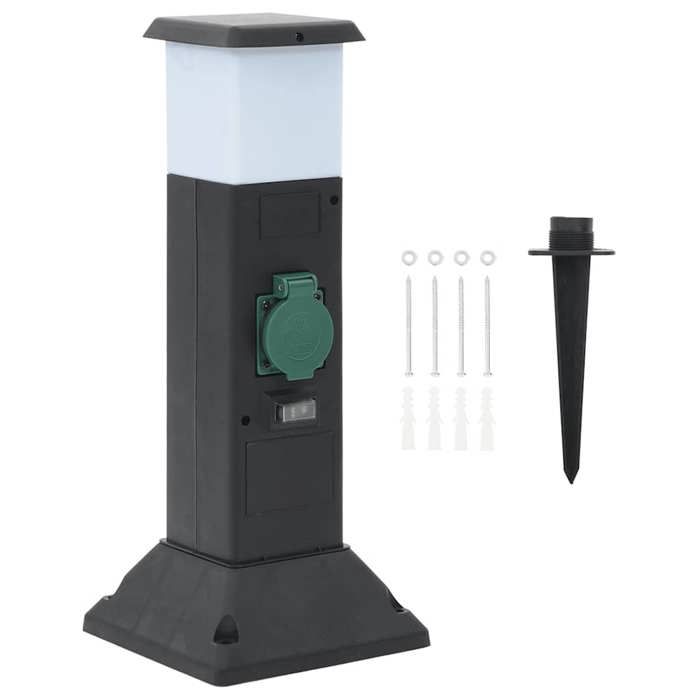 TOPSELLER Colonne de Prise dextérieur - GKK - avec lampe et piquet à 2 voies @30