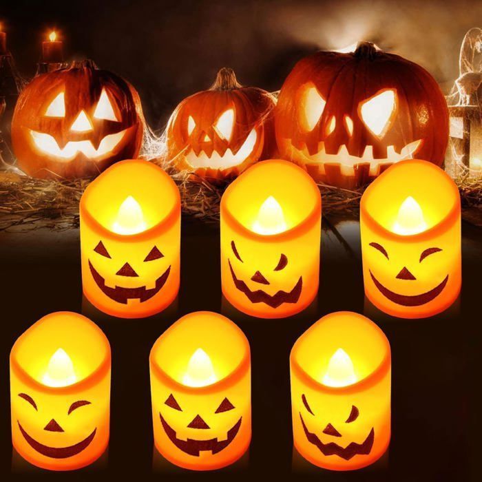 2 Bougies LED Halloween 29cm - Effet Sang Dégoulinant, Flamme Jaune, Piles AAA - Décoration Effrayante Pour Fête