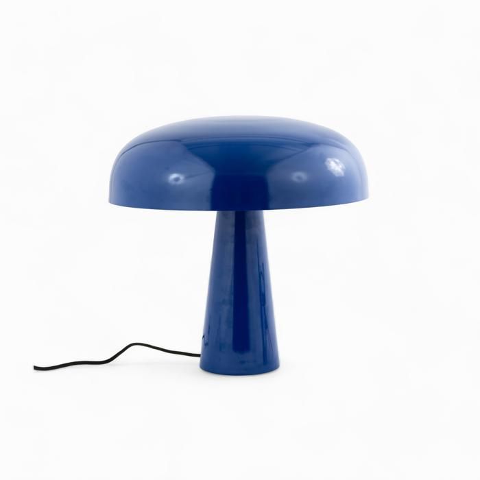 Lampe à poser en métal bleu foncé - Livia - Maison Pavane