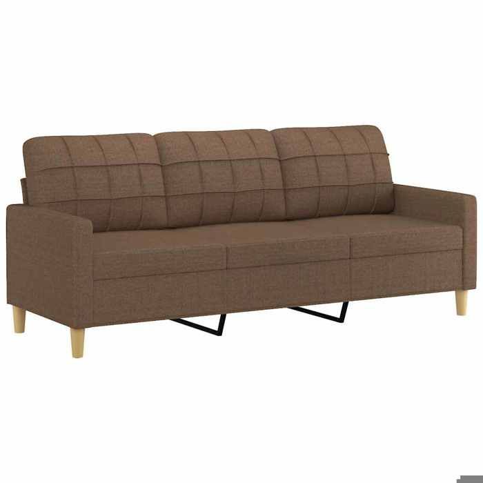 Printemps/été 2025 Canapé 3 places - JM - SOFA avec accoudoirs - Marron 180 cm Tissu EU3273