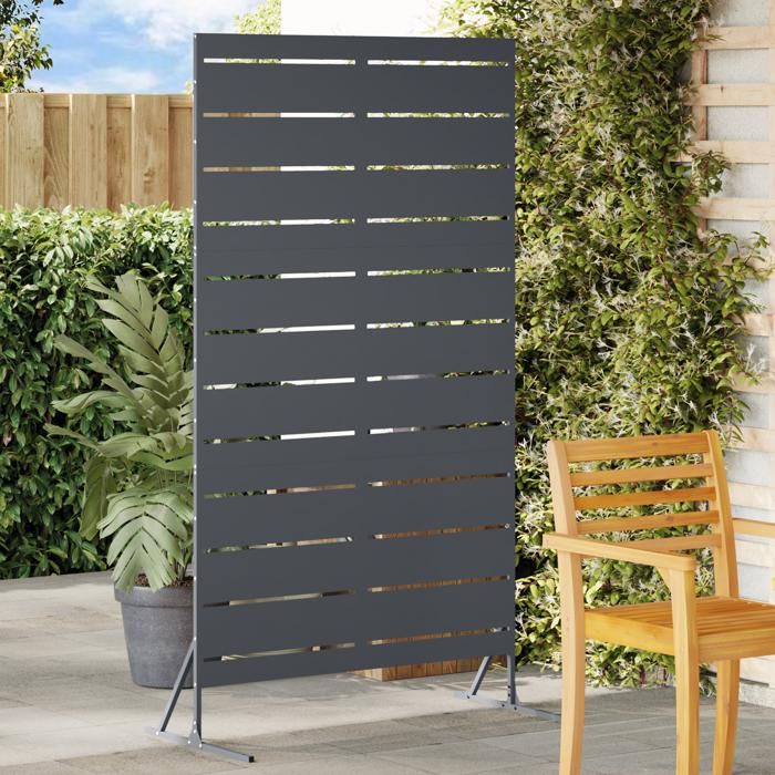 vidaXL Panneau de clôture en acier Anthracite Acier Moyenne Durable 868565