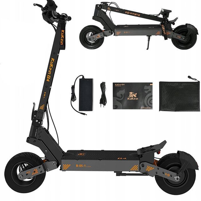 Trottinette électrique Tout-terrain KuKirin G4 – 60V – Autonomie 75 Km – Pliable – Noir